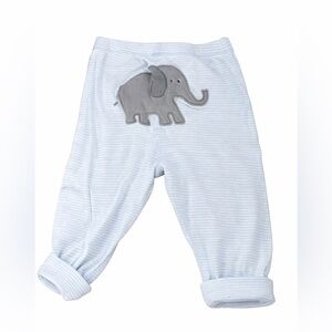 Carter's Light Blue Striped Baby Pants with Elephant